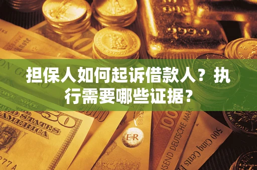 武汉担保人如何起诉借款人？执行需要哪些证据？