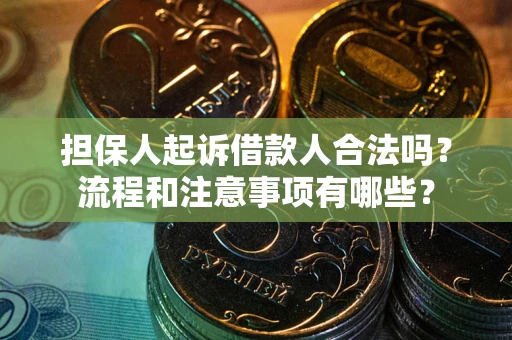武汉担保人起诉借款人合法吗？流程和注意事项有哪些？