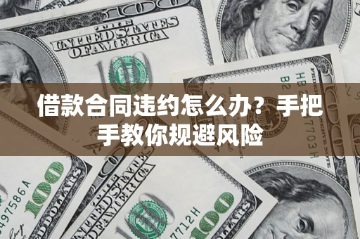 武汉借款合同违约怎么办？手把手教你规避风险