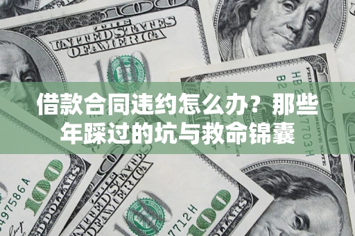 武汉借款合同违约怎么办？那些年踩过的坑与救命锦囊