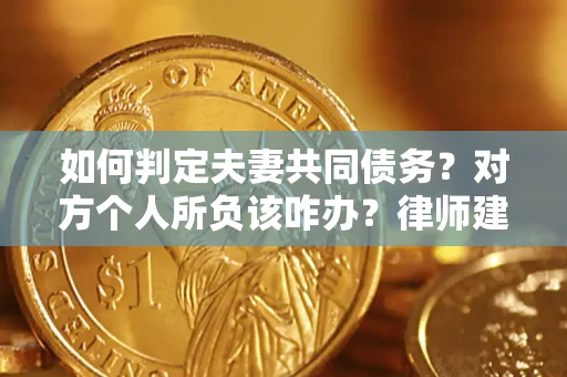 武汉如何判定夫妻共同债务？对方个人所负该咋办？律师建议