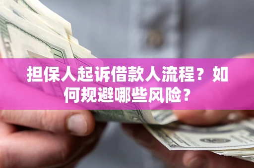 武汉担保人起诉借款人流程？如何规避哪些风险？