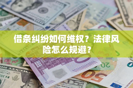 武汉借条纠纷如何维权？法律风险怎么规避？