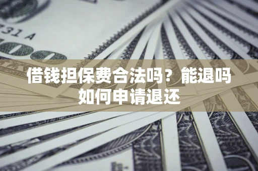 武汉借钱担保费合法吗？能退吗如何申请退还