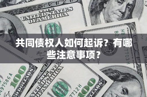 武汉共同债权人如何起诉？有哪些注意事项？